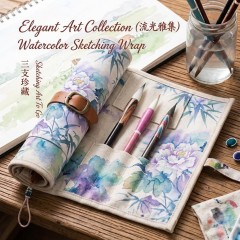 Premium Portable Watercolor Brush Set Mixed Natural Hair Painting Brushes with Gift Box for Beginners and Professional Artists