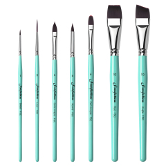 2026 Synthetic Face Paint Brush Set Flat Brush for Kids Body Wood Handle Brushes Face Paint OEM Customizable