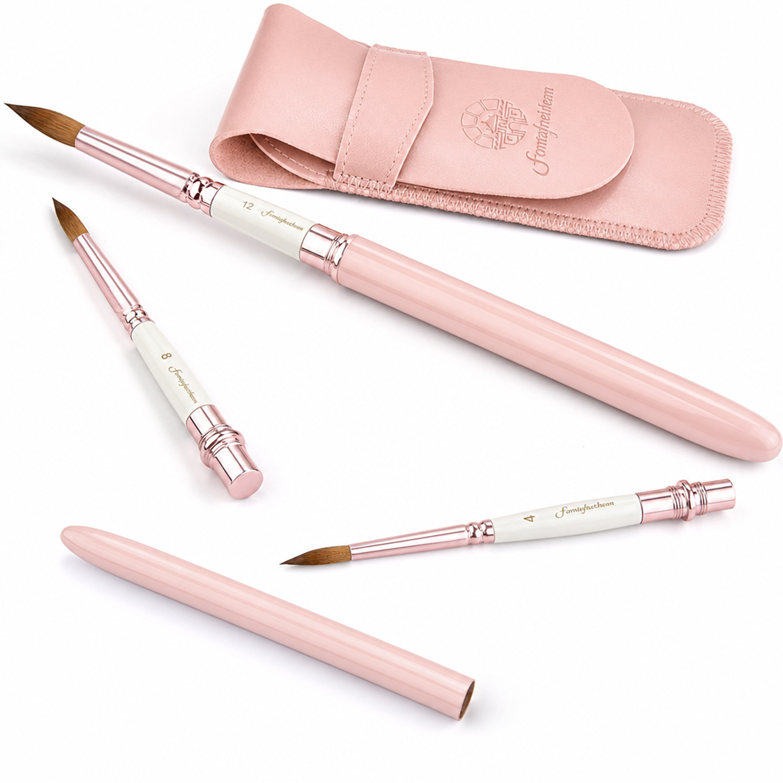 Professional Wolf Hair Travel Watercolor Brush with Screw Cap Portable Artist Paint Brush Custom Logo OEM Manufacturer