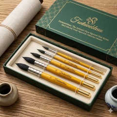 Premium Synthatic Squirrel Hair Watercolor Paint Brush Set Soft Tapered Pointer Mop Brushes for Artist Acrylic Gouache Painting