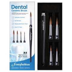 Wholesale Dental Laboratory Ceramic Brush 4 in 1 Replaceable Tip Synthetic Kolinsky Hair Dental Ceramic Painting Brush #2/4/6/8