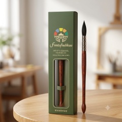 Professional Synthetic Squirrel Hair Watercolor Paint Brush Red Sandalwood Rod Wire-Bound Mop Art Painting Brush for Artists