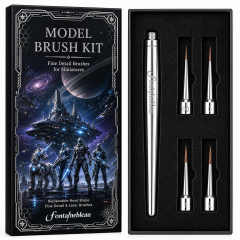 100% Pure Sable Miniature Paint Brush with Replaceable Brush Head Professional Fine Detail Brushes for Model Painting Wholesale