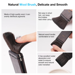 2026 Mixed Squirrel Hair Artist Paint Brush Flat Wide Natural Wooden Handle Water Absorbent Art Brushes for Watercolor Painting