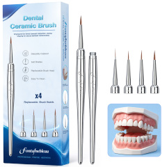 Professional Replaceable Tips Dental Porcelain Brush Kolinsky Sable Dental Ceramic Buildup Brush Dental Laboratory Brush 000/0/1