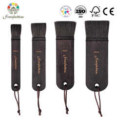 2026 Mixed Squirrel Hair Artist Paint Brush Flat Wide Natural Wooden Handle Water Absorbent Art Brushes for Watercolor Painting