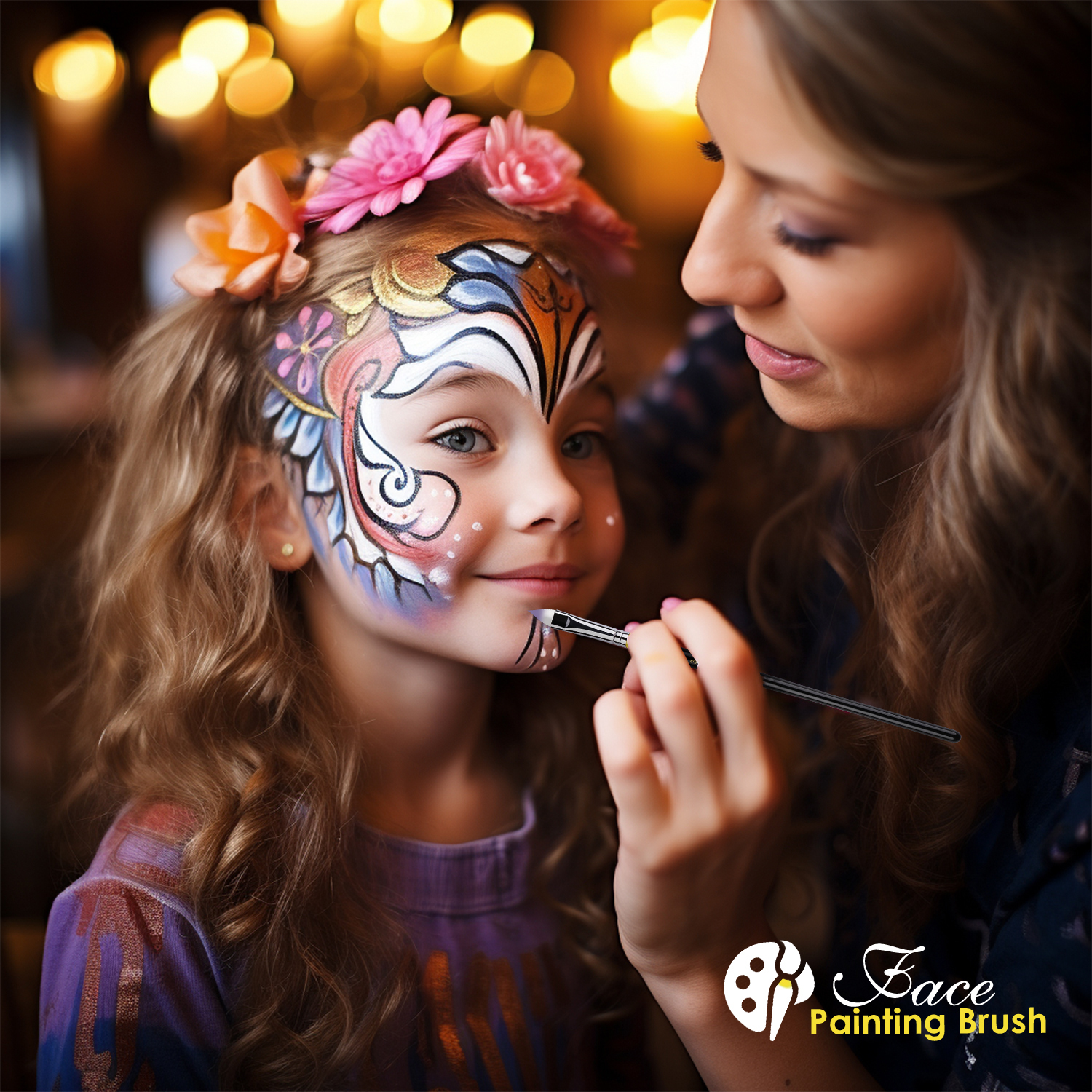 Wholesale Custom Logo Ebony Wooden Handle Face Paint Brush Kit Eco Friendly Watercolor Acrylic Detail Art Brush Set