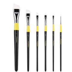 Wholesale Custom Logo Ebony Wooden Handle Face Paint Brush Kit Eco Friendly Watercolor Acrylic Detail Art Brush Set