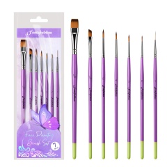 2026 New Premium Face Painting Brush Set Soft 1/2 Inch Flat Bristles with Purple Wood Handle for Artists