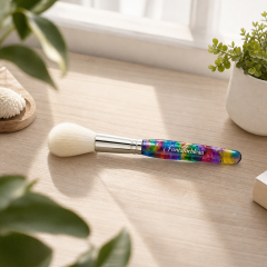 Custom Logo Colorful Acrylic Handle Mop Brush Soft Goat Hair Blending Paint Brush for Watercolor