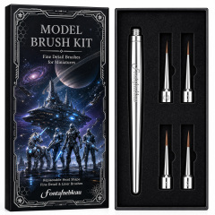 100% Pure Sable Miniature Paint Brush with Replaceable Brush Head Professional Fine Detail Brushes for Model Painting Wholesale