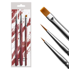 Nylon Miniature Model Painting Brush Set with Triangle Handles