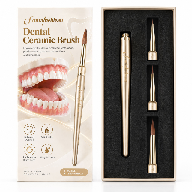Replaceable Kolinsky Sable Dental Ceramic Brush for Dental Laboratories