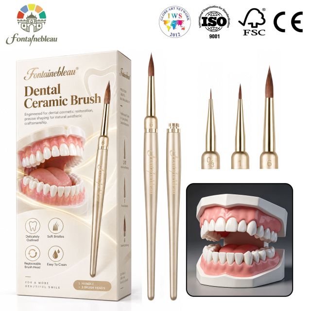 Replaceable Kolinsky Sable Dental Ceramic Brush for Dental Laboratories