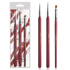 Nylon Miniature Model Painting Brush Set with Triangle Handles