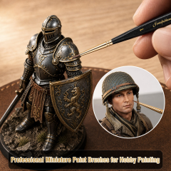 4-Piece Kolinsky Sable Miniature Detail Brush Set for Model Painting