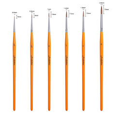 6-Piece Kolinsky Sable Miniature Detail Brush Set