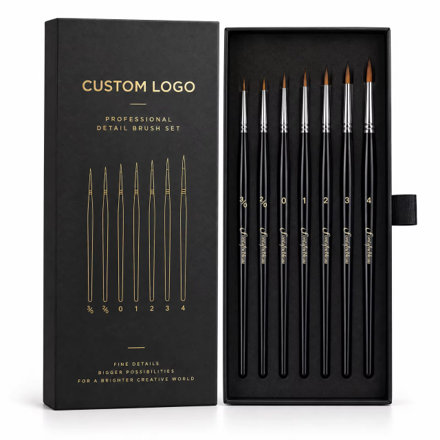 7-Piece Synthetic Kolinsky Sable Miniature Detail Brush Set