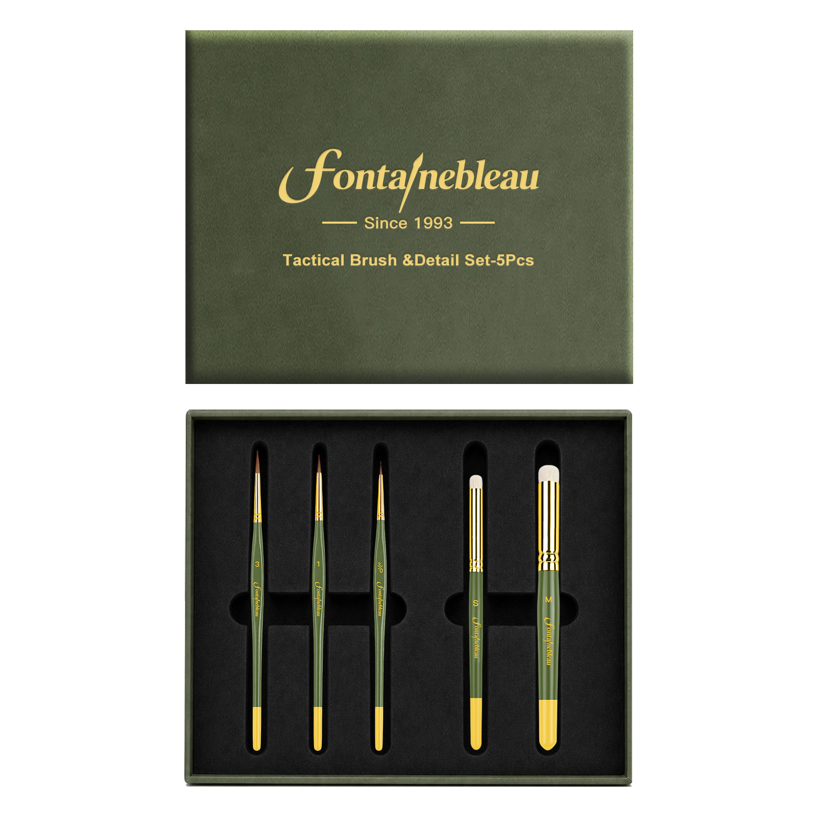 Kolinsky Sable Miniature Brush Set for Detail, Liner and Weathering