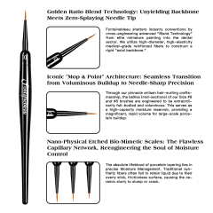 Kolinsky Sable Dental Characterization Brush with Replaceable Tips