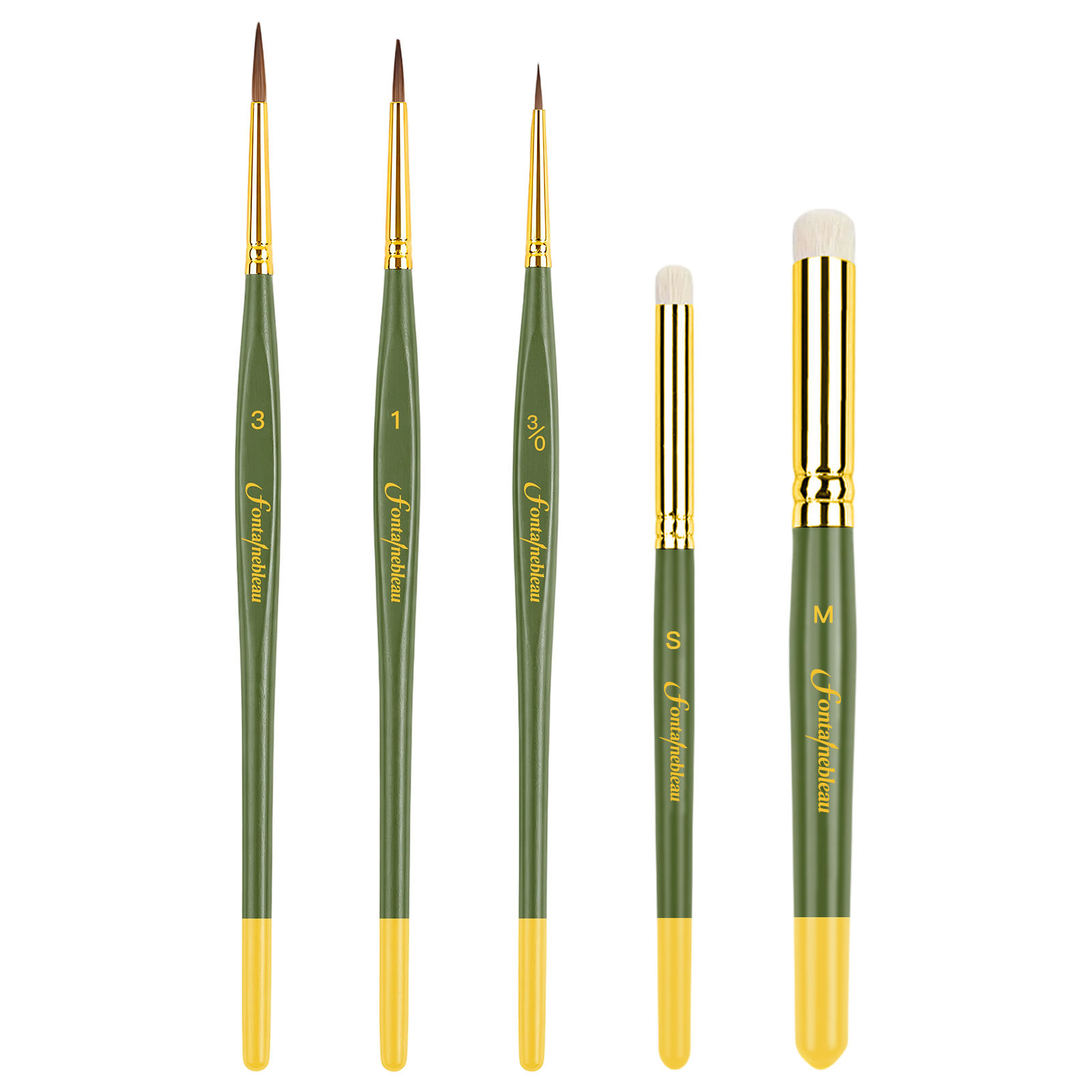 Kolinsky Sable Miniature Brush Set for Detail, Liner and Weathering