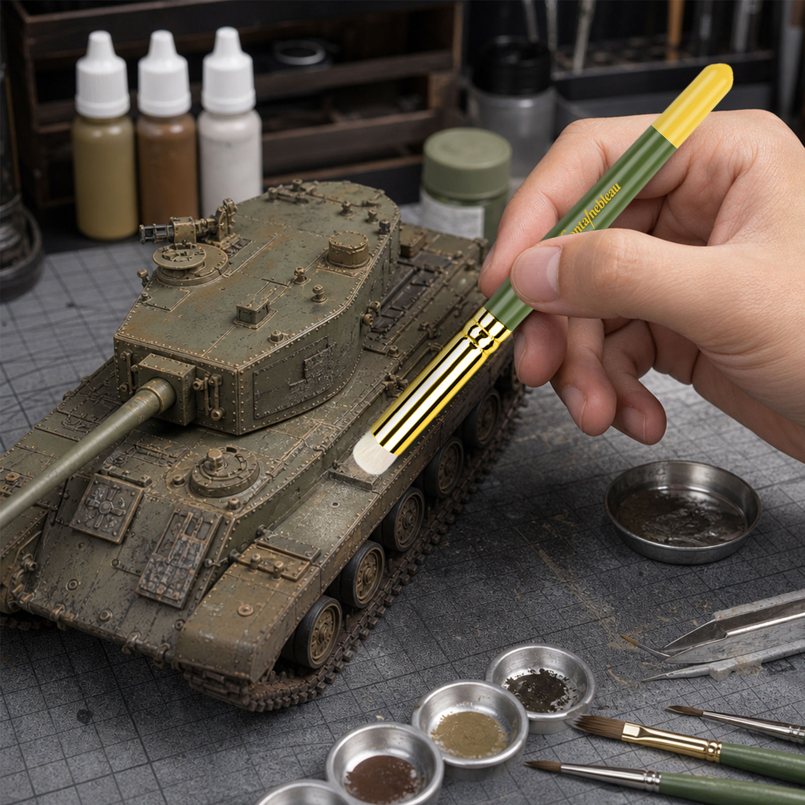 Kolinsky Sable Miniature Brush Set for Detail, Liner and Weathering