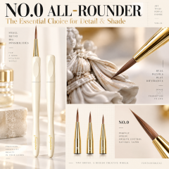 Replaceable Head Miniature Detail Paint Brush Set with Metal Handle