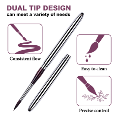 5-Piece Synthetic Hair Travel Watercolor and Acrylic Brush Set