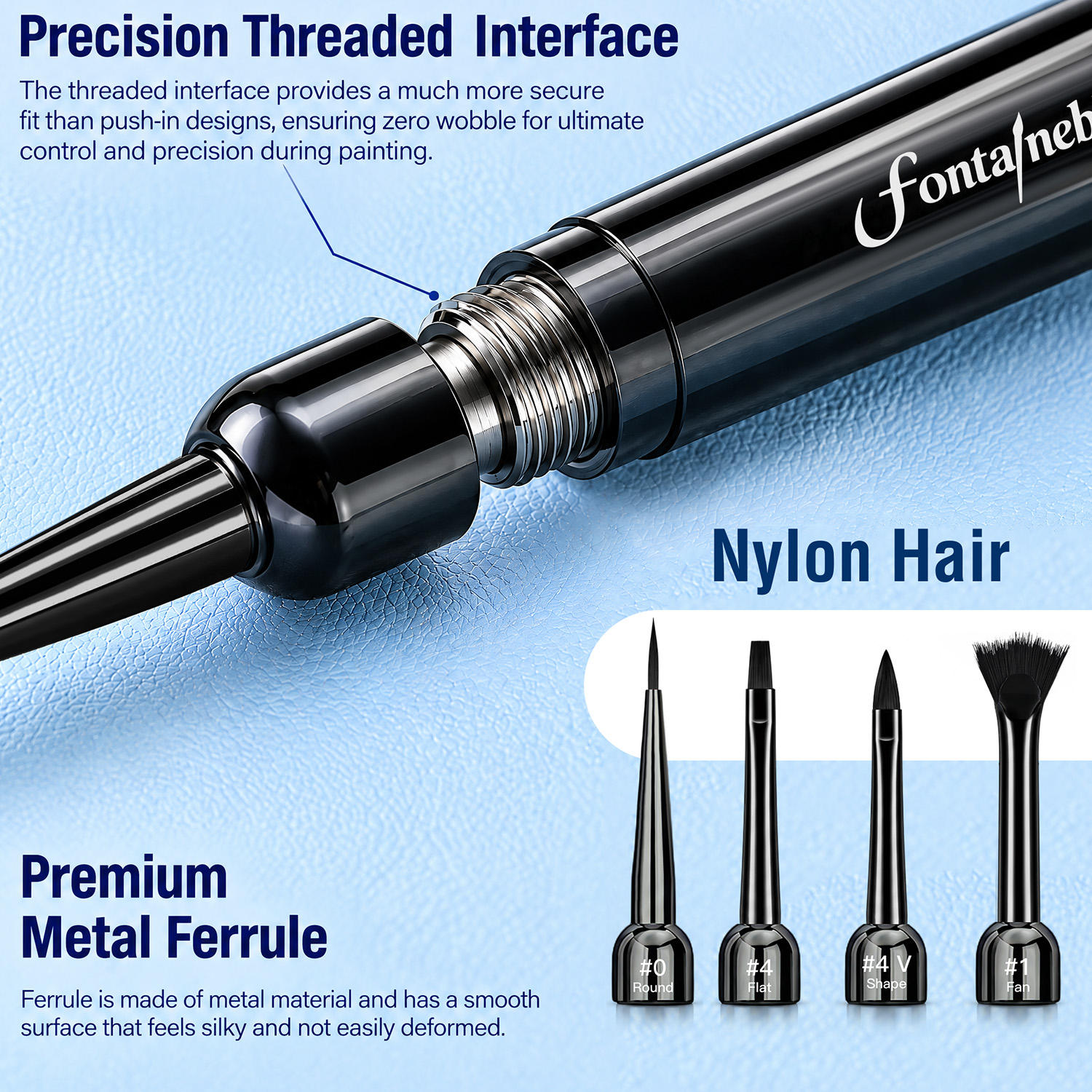 Replaceable Head Dental Micro Applicator Brush Set for Dental Lab Use