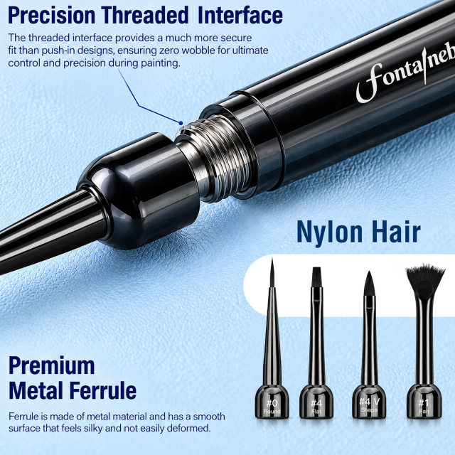 Replaceable Head Dental Micro Applicator Brush Set for Dental Lab Use