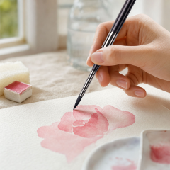 Portable Artist Travel Paint Brush with Replaceable Nylon Brush Heads