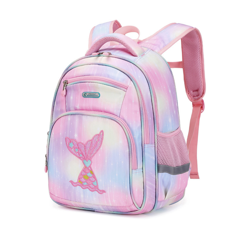 Light Purple Mermaid School Backpack for kids and Teenagers