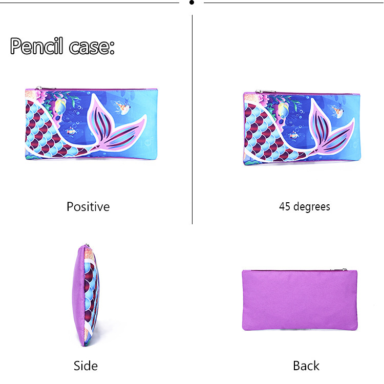 Purple Mermaid School Backpack for kids and Teenagers