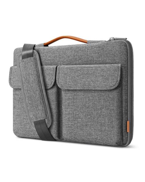 EdgeKeeper 360° Protective 13-15.6 Inch Laptop Shoulder Bag--GM0518 Light Grey and Dark Grey--240524