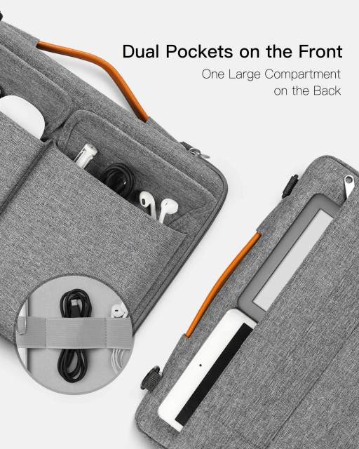 EdgeKeeper 360° Protective 13-15.6 Inch Laptop Shoulder Bag--GM0518 Light Grey and Dark Grey--240524