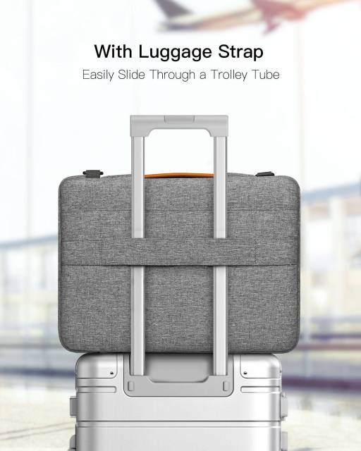 EdgeKeeper 360° Protective 13-15.6 Inch Laptop Shoulder Bag--GM0518 Light Grey and Dark Grey--240524