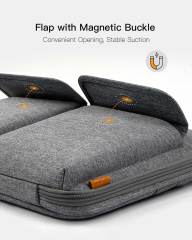 EdgeKeeper 360° Protective 13-15.6 Inch Laptop Shoulder Bag--GM0518 Light Grey and Dark Grey--240524