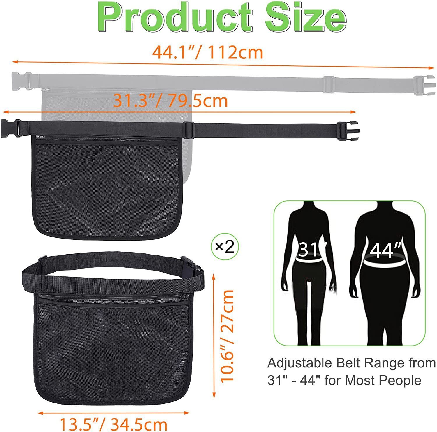 Multifunctional Pickleball Waist Pouch in Mesh