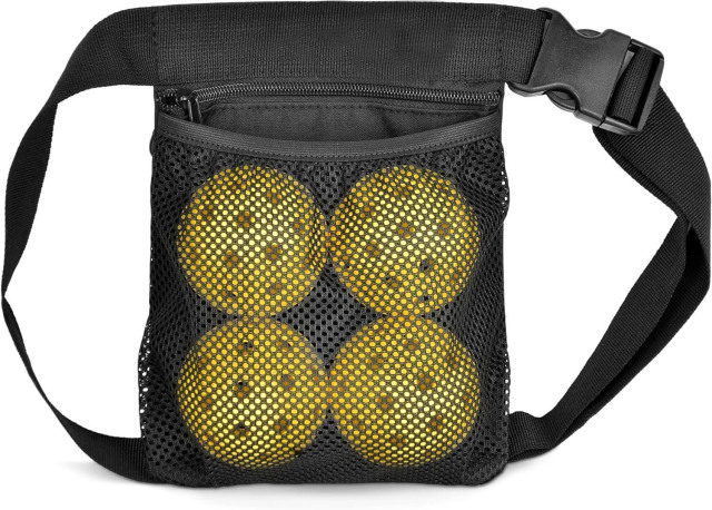 Pickleball training waist pack--4 pickleball balls