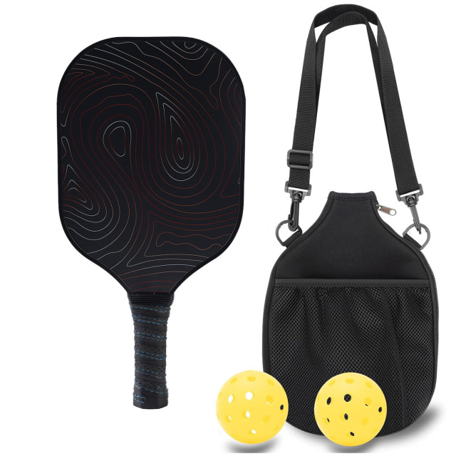 Fiberglass Pickleball Racket Set with single storage cloth bag school outdoor sports