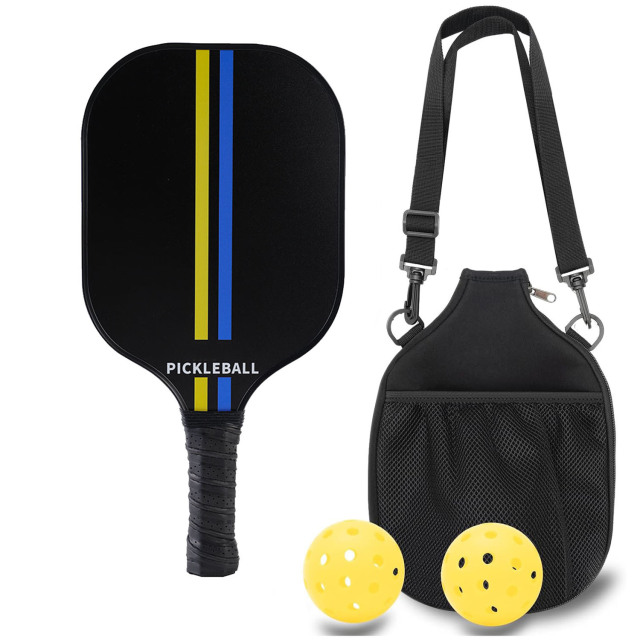Fiberglass Pickleball Racket Set with single storage cloth bag school outdoor sports