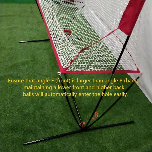 NT01 Baseball & Tennis Ball Recycling System Net, 6 x 7ft Compatible with 681PBH 680BH Machines, Portable Polyester Netting and Fiberglass Frame, with Carrying Bag (Net Only)