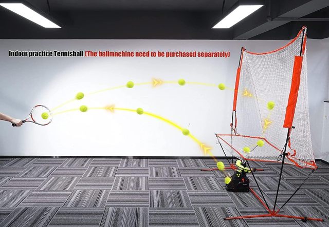 NT01 Baseball & Tennis Ball Recycling System Net, 6 x 7ft Compatible with 681PBH 680BH Machines, Portable Polyester Netting and Fiberglass Frame, with Carrying Bag (Net Only)