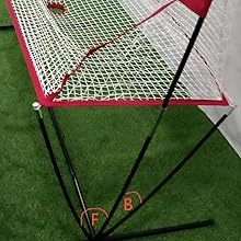 NT01 Baseball & Tennis Ball Recycling System Net, 6 x 7ft Compatible with 681PBH 680BH Machines, Portable Polyester Netting and Fiberglass Frame, with Carrying Bag (Net Only)