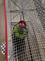 NT01 Baseball & Tennis Ball Recycling System Net, 6 x 7ft Compatible with 681PBH 680BH Machines, Portable Polyester Netting and Fiberglass Frame, with Carrying Bag (Net Only)