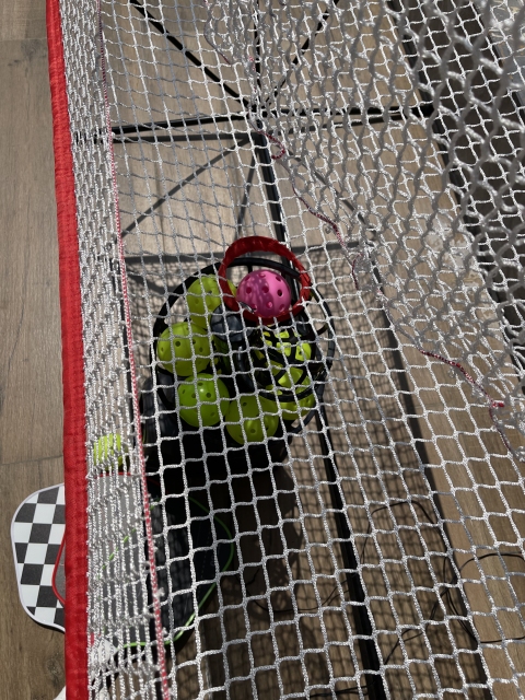 NT01 Baseball & Tennis Ball Recycling System Net, 6 x 7ft Compatible with 681PBH 680BH Machines, Portable Polyester Netting and Fiberglass Frame, with Carrying Bag (Net Only)