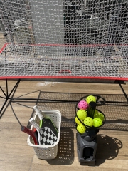 NT01 Baseball & Tennis Ball Recycling System Net, 6 x 7ft Compatible with 681PBH 680BH Machines, Portable Polyester Netting and Fiberglass Frame, with Carrying Bag (Net Only)