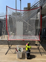 NT01 Baseball & Tennis Ball Recycling System Net, 6 x 7ft Compatible with 681PBH 680BH Machines, Portable Polyester Netting and Fiberglass Frame, with Carrying Bag (Net Only)
