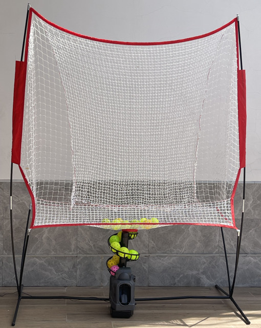 NT01 Baseball & Tennis Ball Recycling System Net, 6 x 7ft Compatible with 681PBH 680BH Machines, Portable Polyester Netting and Fiberglass Frame, with Carrying Bag (Net Only)