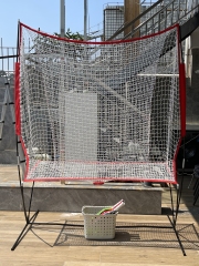 NT01 Baseball & Tennis Ball Recycling System Net, 6 x 7ft Compatible with 681PBH 680BH Machines, Portable Polyester Netting and Fiberglass Frame, with Carrying Bag (Net Only)